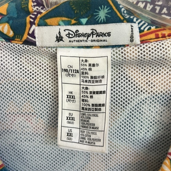DisneyParks Disneyland Passport Collection Stamps Button Down Shirt Mens Sz XXL - Picture 11 of 16